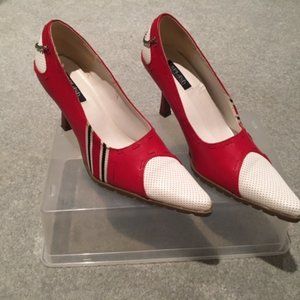 SPLASH Red and White high heel pumps 8.5